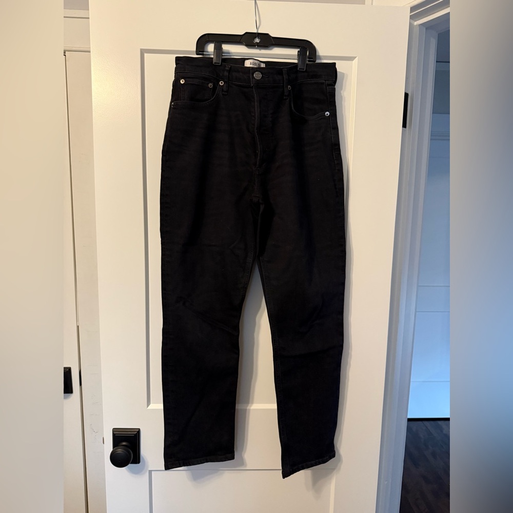 Agolde Riley long black jeans, size 29